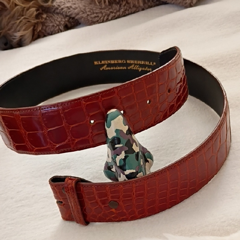 Women’s Real Alligator Brown Leather Belt